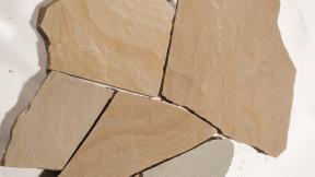 Preview: Polygonalplatten Sandstein "SAHARA" (beige-sand-grau-baun) ca. 2,5 cm Stärke