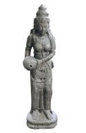 Preview: Steinfigur Stehende Dewi Sri als Wasserspiel, Kunststein