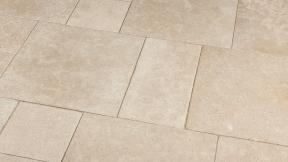 Preview: Terrassenplatten Kalkstein "CÄSAR" (creme-beige) -antik-