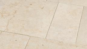 Preview: Terrassenplatten Kalkstein "SINDBAD" (gelb-beige) -antik-