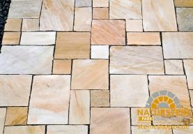 Preview: Terrassenplatten Quarzit "GIALLO" (gelb-gemischt)