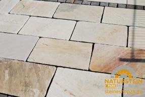 Preview: Terrassenplatten Sandstein "LEMON/MINT" spaltrau
