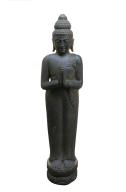 Preview: Buddha-Figur stehend - Steinmetzarbeit - Höhe 175cm