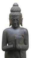 Preview: Buddha-Figur stehend - Steinmetzarbeit - Höhe 175cm