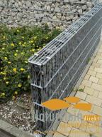 Preview: Profi-Systemgabione Erweiterungsement 10cm breit Höhe 103 cm Länge 253 cm zum Einbetonieren