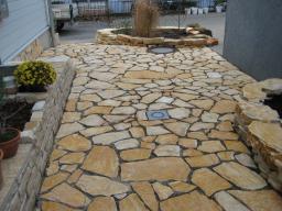 Preview: Polygonalplatten Kalkstein "Dalmacija" (creme/beige/gelb) ca. 3 cm Stärke