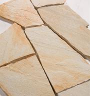 Preview: Polygonalplatten Quarzit "LIMBO GOLD" (gold-gelb) ca. 2-4 cm Stärke