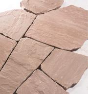 Preview: Polygonalplatten Sandstein "NEVADA" (rötlich-bunt) ca. 2,5-4,0 cm Stärke