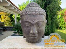 Preview: Buddha-Kopf (Steinguss) Höhe 34, 50, 75, 100, 132 und 150cm