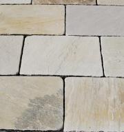 Preview: Terrassenplatten Sandstein "LEMON/MINT" spaltrau