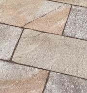 Preview: Terrassenplatten Granit "GLORIA" (gelb-braun-grau)