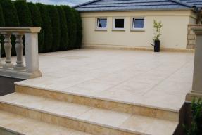 Preview: Terrassenplatten Kalkstein "SINDBAD ELEGANCE" (creme-gelb) OF gebürstet